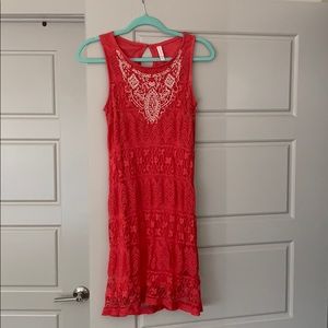 Coral Lace Dress